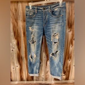Ankle length destroyed denim size 6
